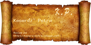 Keserű Petra névjegykártya